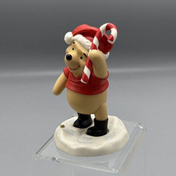 Vtg Disney Pooh & Friends Pooh Figurine Santa Wishing You the Sweetest Holiday.. - Picture 11 of 16